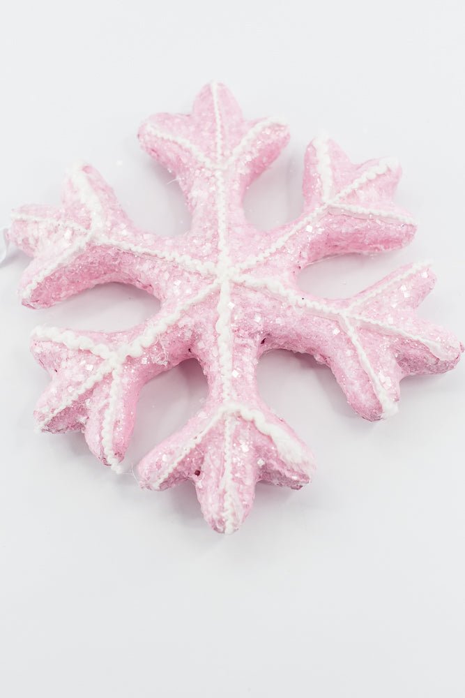 Pink Ornament Snowflake - Greenery Market86510PK