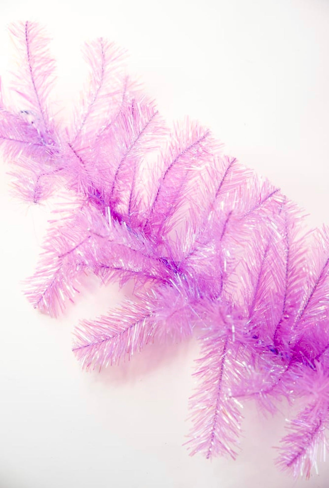 Pink pine tinsel garland base - 9’ - Greenery Marketwreath base & containers85221 - PK