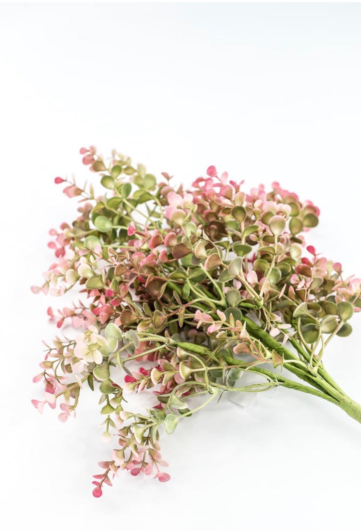 Pink Plastic Eucalyptus Bush - 17" - Greenery Market65467-PK