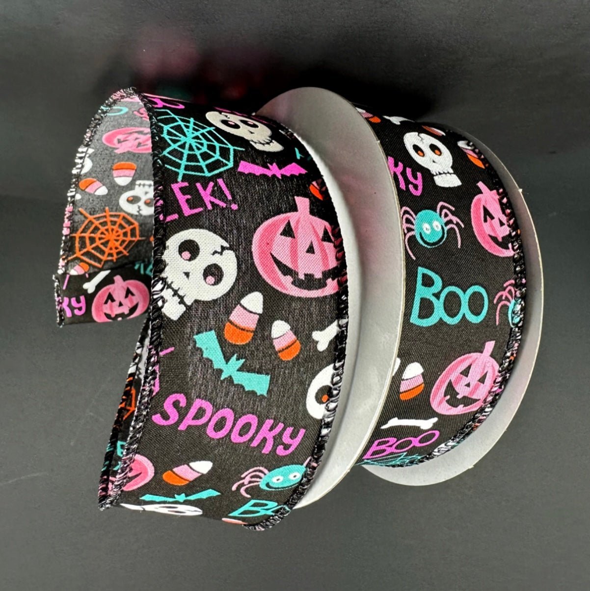 Pink pumpkin ribbon 1.5” wired ribbon - Greenery MarketWired ribbon51302-09-28