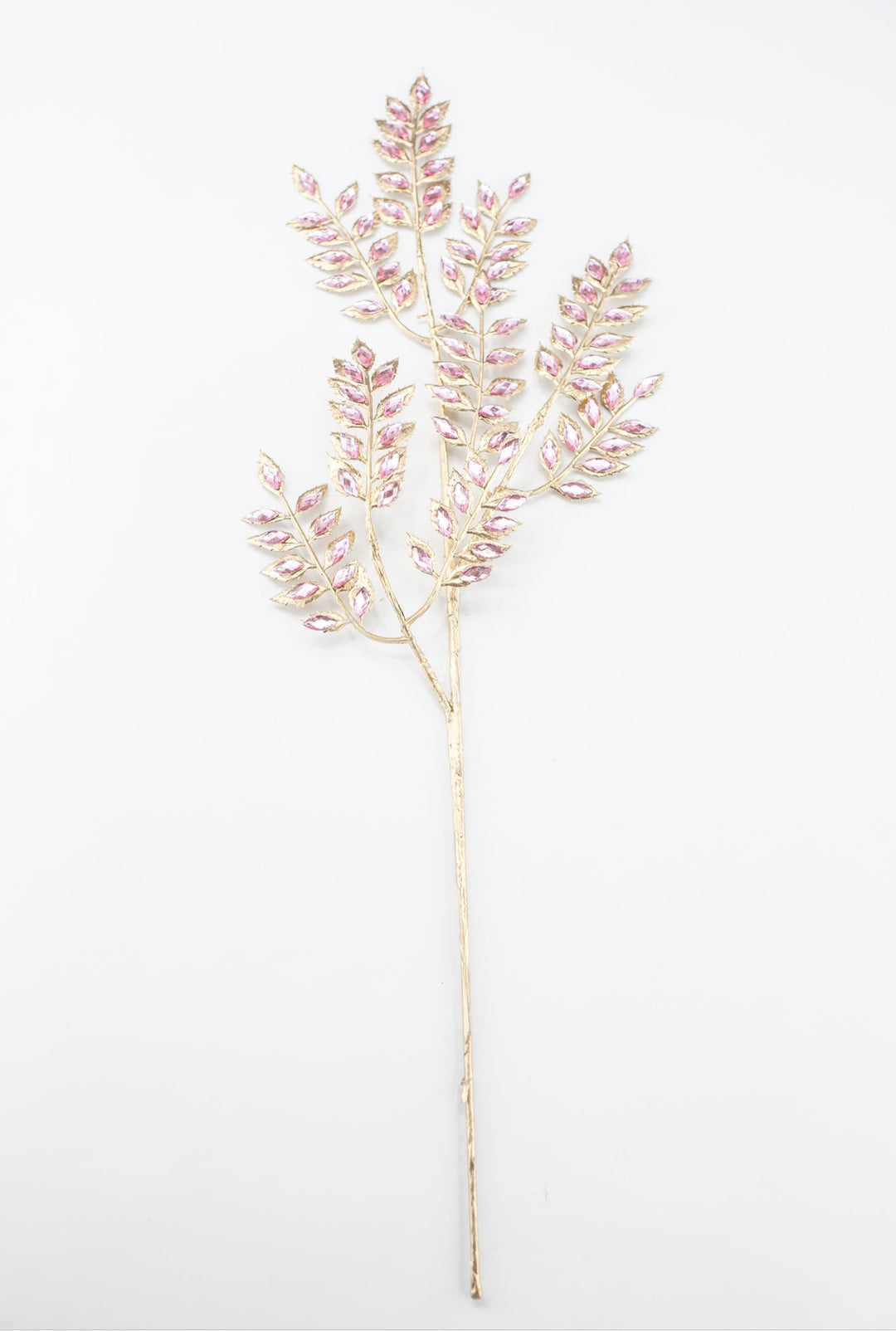 Pink Rhinestone Leaf Spray - 22.5" - Greenery MarketXAQ652-PK