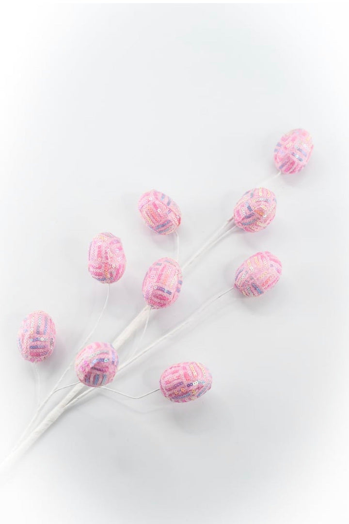 Pink Sequins Easter Eggs Spray - 29" - Greenery Market40413-PK