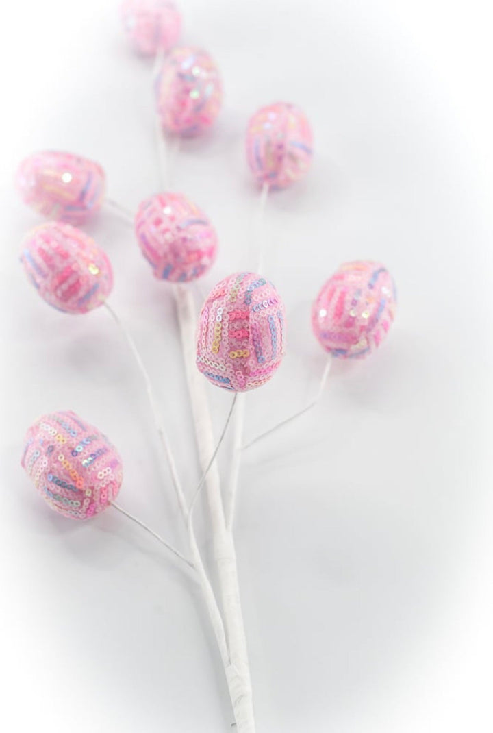 Pink Sequins Easter Eggs Spray - 29" - Greenery Market40413-PK