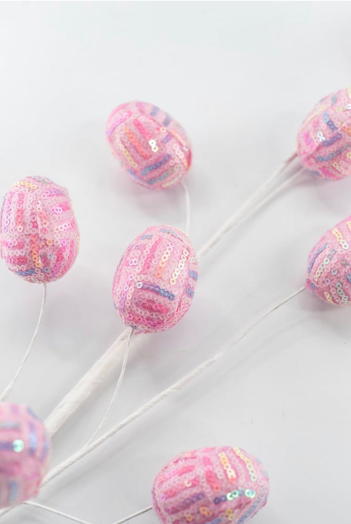 Pink Sequins Easter Eggs Spray - 29" - Greenery Market40413-PK