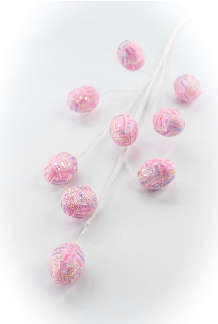 Pink Sequins Easter Eggs Spray - 29" - Greenery Market40413-PK