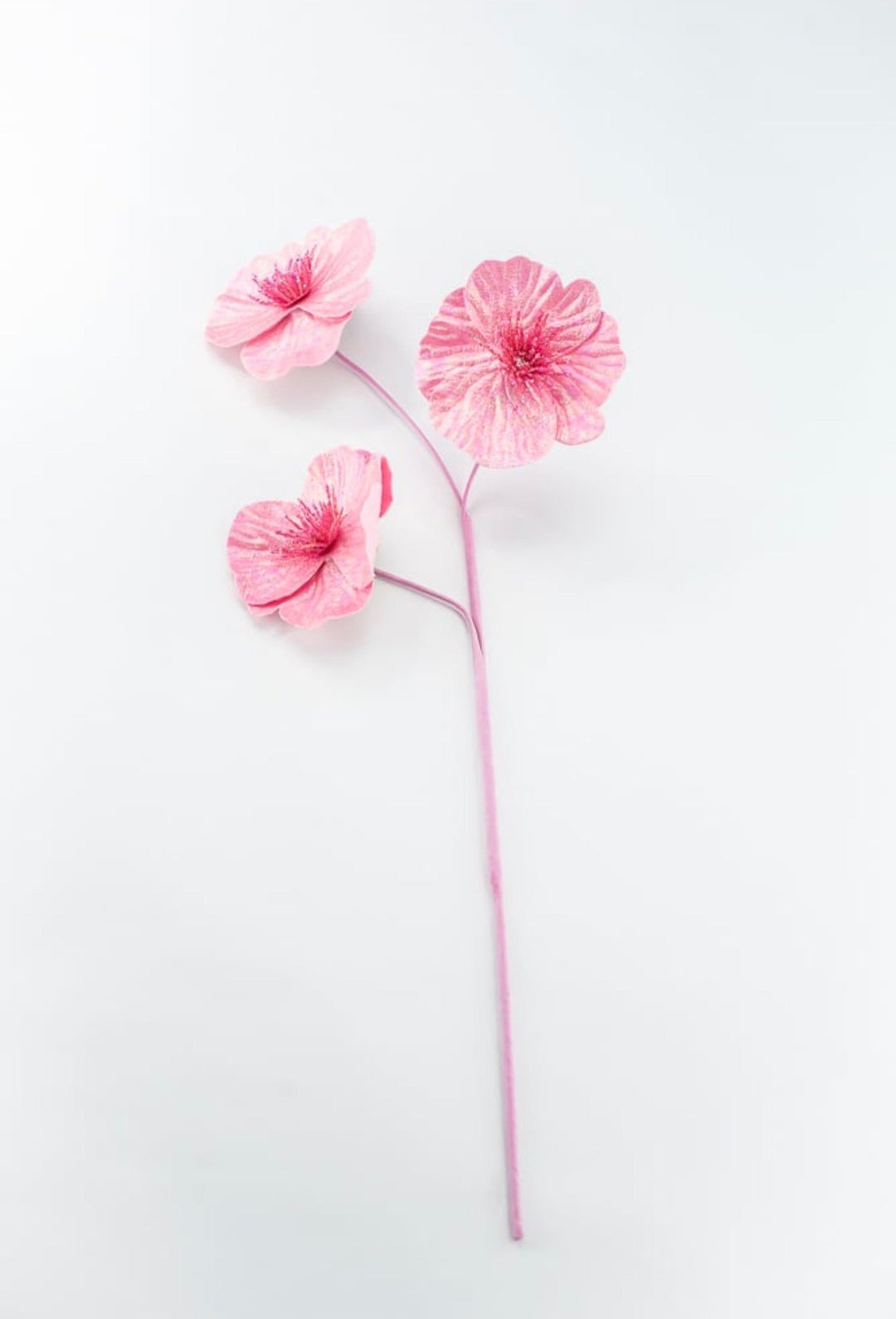 Pink Shimmering Poppy Spray - 24" - Greenery MarketArtificial Flowers63969PK