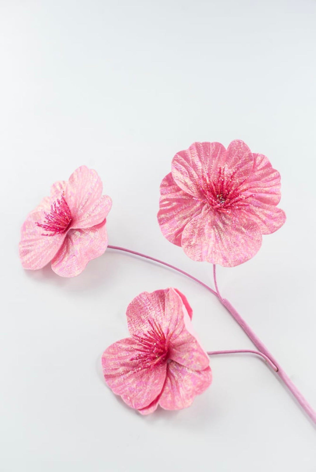 Pink Shimmering Poppy Spray - 24" - Greenery MarketArtificial Flowers63969PK