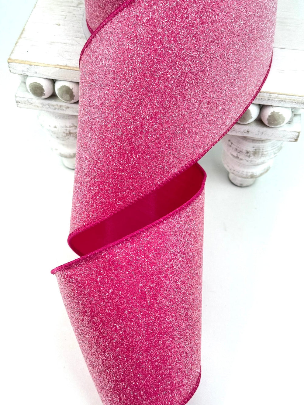 Pink Sugar Candy Farrisilk wired ribbon AS IS - 4” - Greenery Marketwired ribbonRA787-08