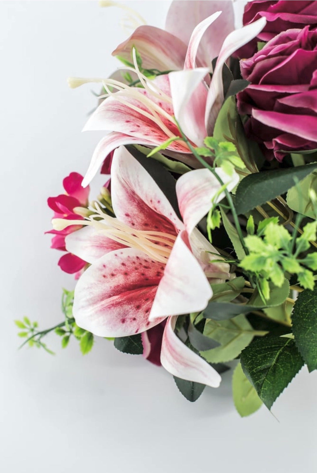 pink tiger lily corsage Pink Tiger Lily And Rose Flower Bush