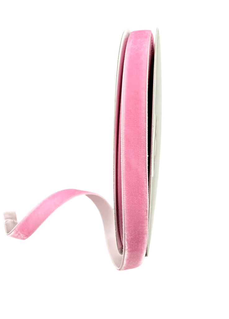 Pink unwired velvet ribbon 3/8” - Greenery Market