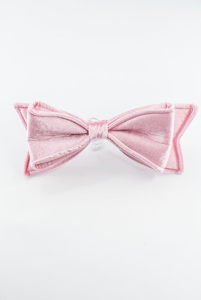 Pink Velvet Bow Ornament - 12” Wide - Greenery MarketXM2127-PK