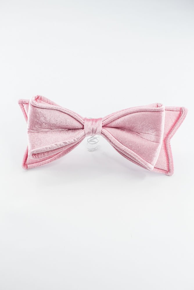 Pink Velvet Bow Ornament - 12” Wide - Greenery MarketXM2127-PK
