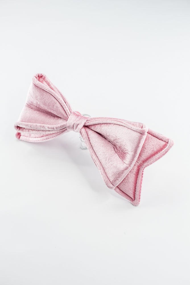 Pink Velvet Bow Ornament - 12” Wide - Greenery MarketXM2127-PK