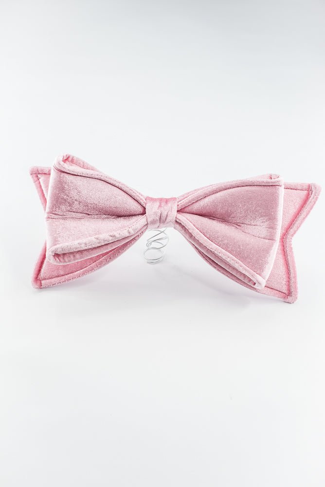 Pink Velvet Bow Ornament - 12” Wide - Greenery MarketXM2127-PK
