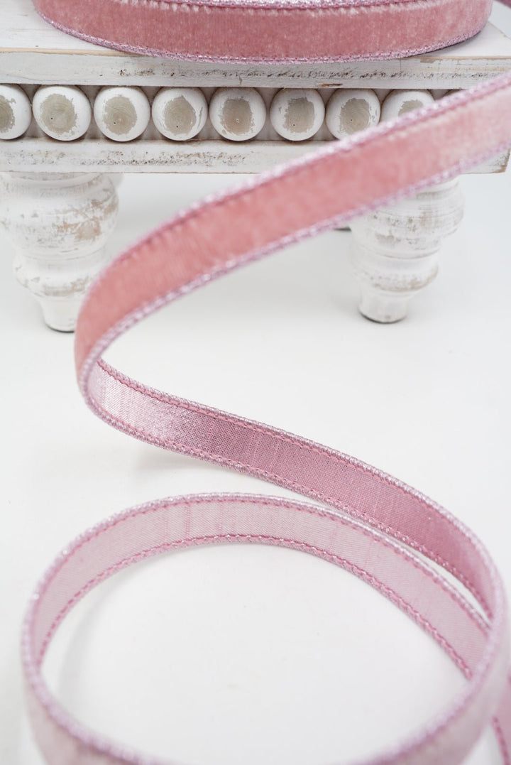 Pink Velvet Luster Farrisilk Wired Ribbon - .75" - Greenery MarketRibbons & TrimRV000-14