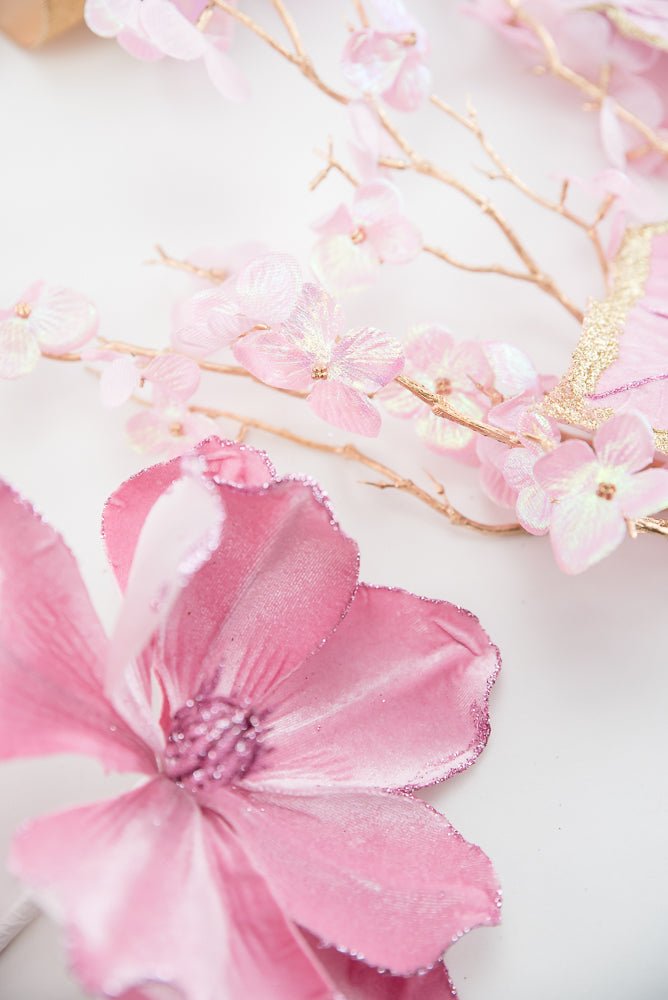 Pink Velvet Magnolia Pick - Greenery Market85318MV