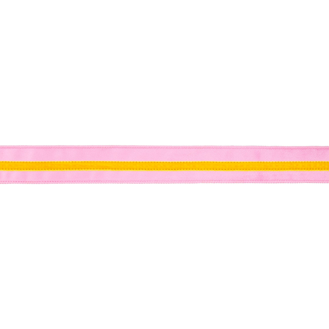 Pink With Yellow Trim Wired Velvet Ribbon - 1.5" - Greenery MarketWired Ribbon7022W-150-38E