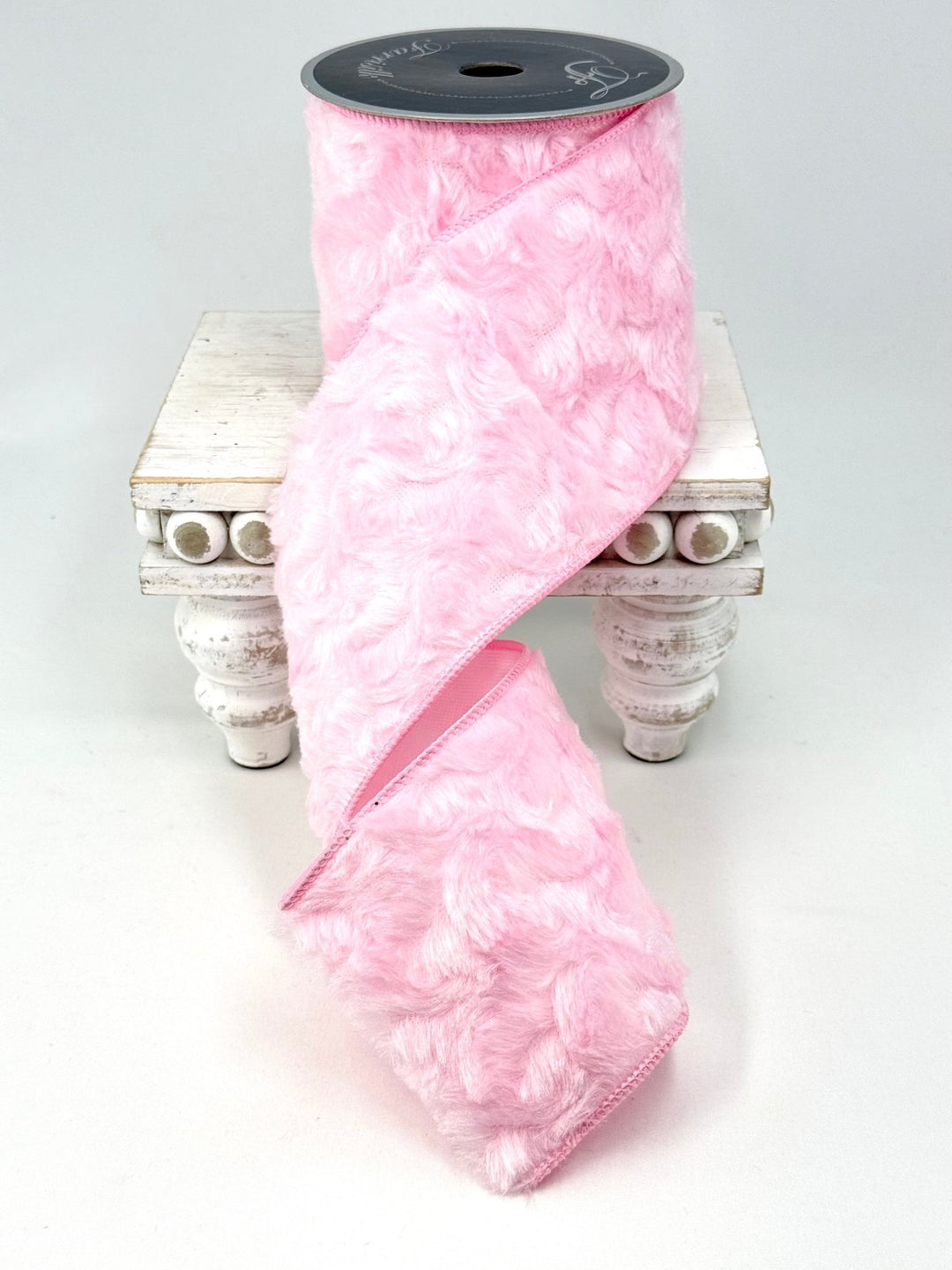 Pink Wool Farrisilk wired ribbon AS IS - 4” - Greenery Marketwired ribbonRS015-14