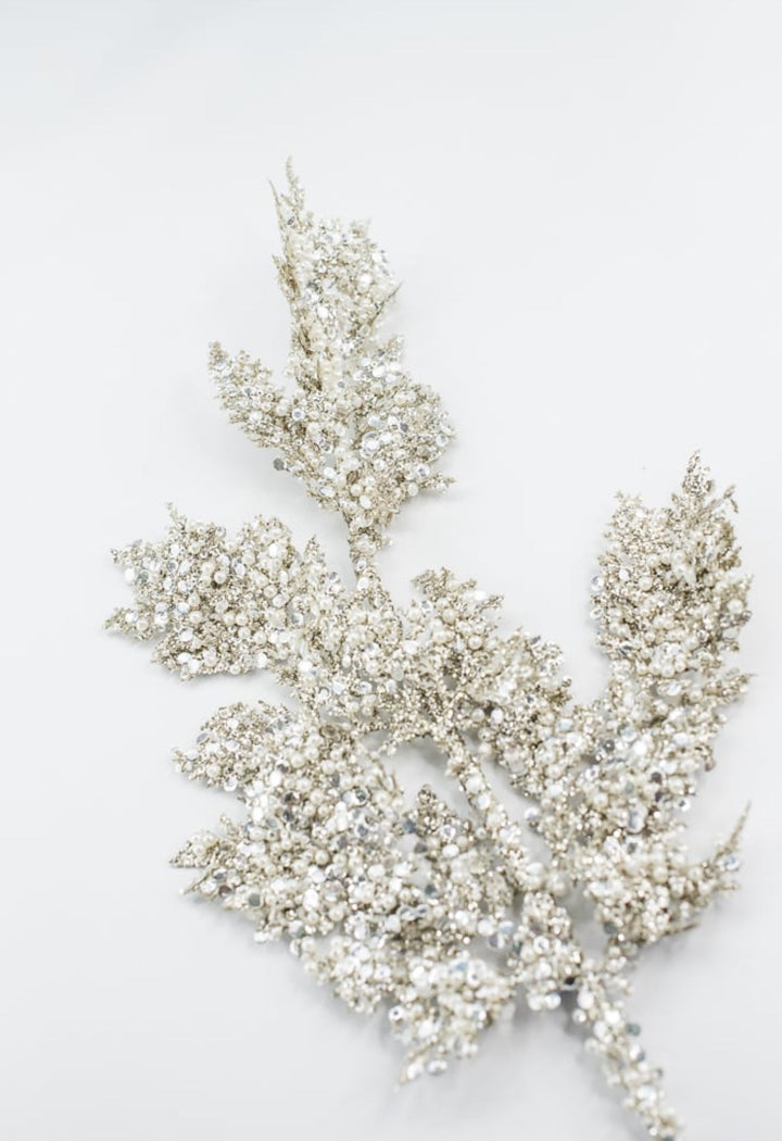 Platinum Glitter Sequin Pearl - Greenery Market40341 - PLATINIUM