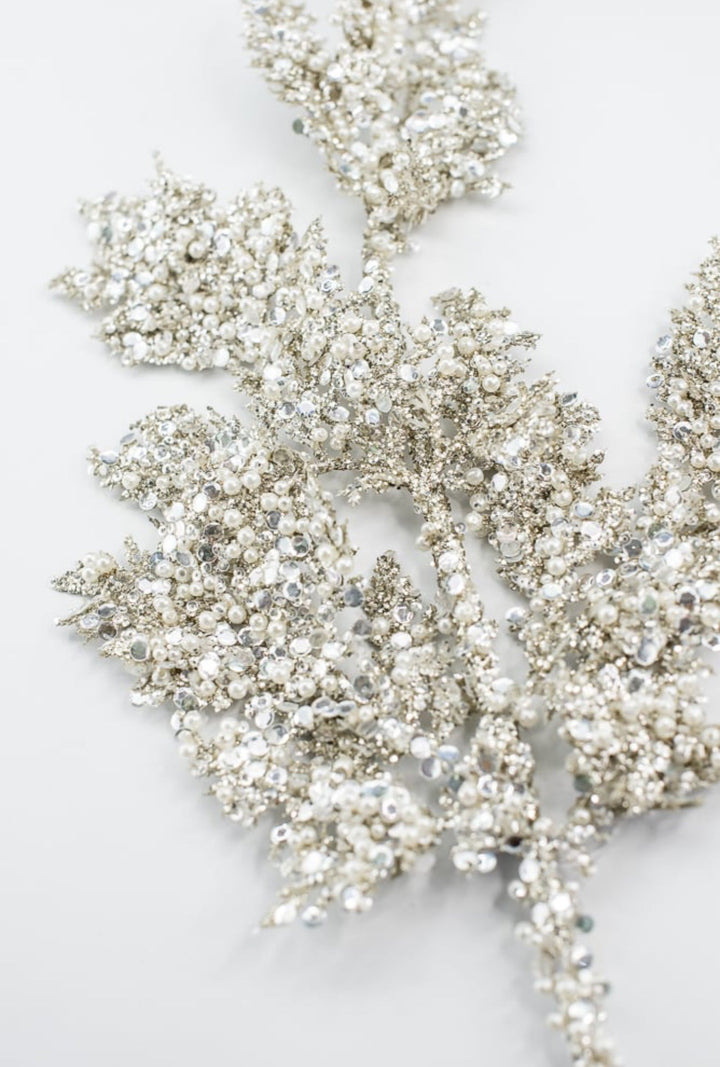 Platinum Glitter Sequin Pearl - Greenery Market40341 - PLATINIUM