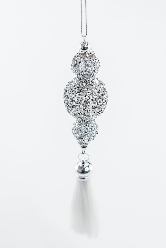 Platinum Jewel Drop Ornament - 7.5" - Greenery MarketOrnaments277766