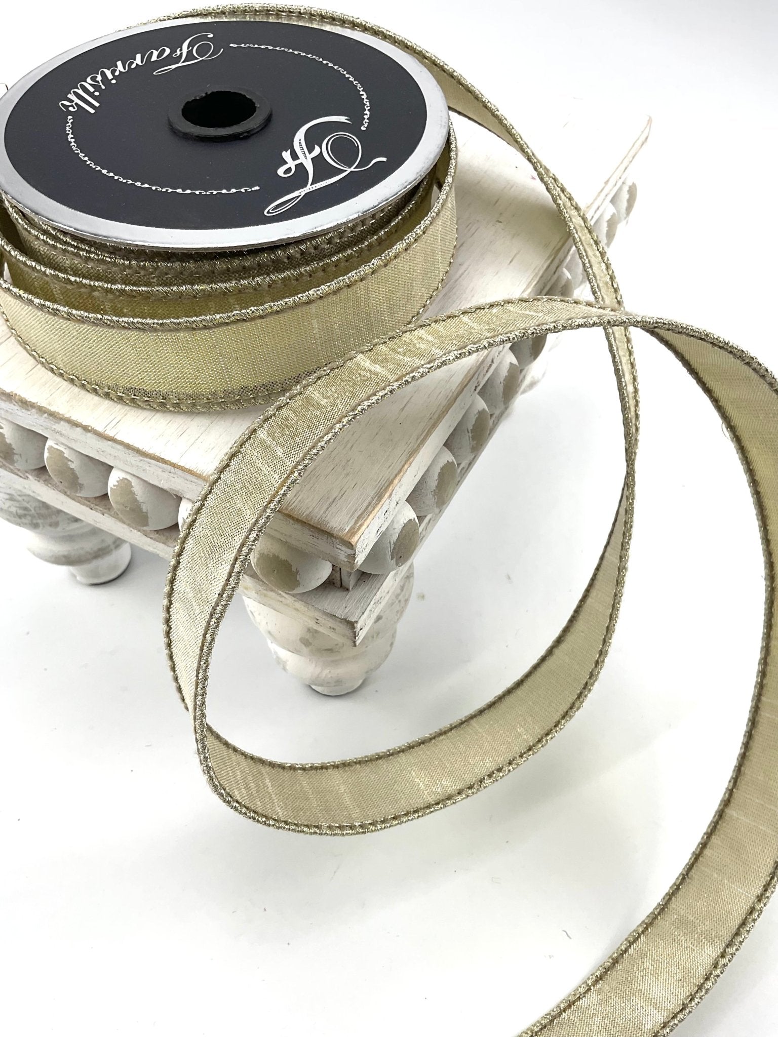Platinum luster 1” farrisilk wired ribbon - Greenery MarketRibbons & TrimRG244-51