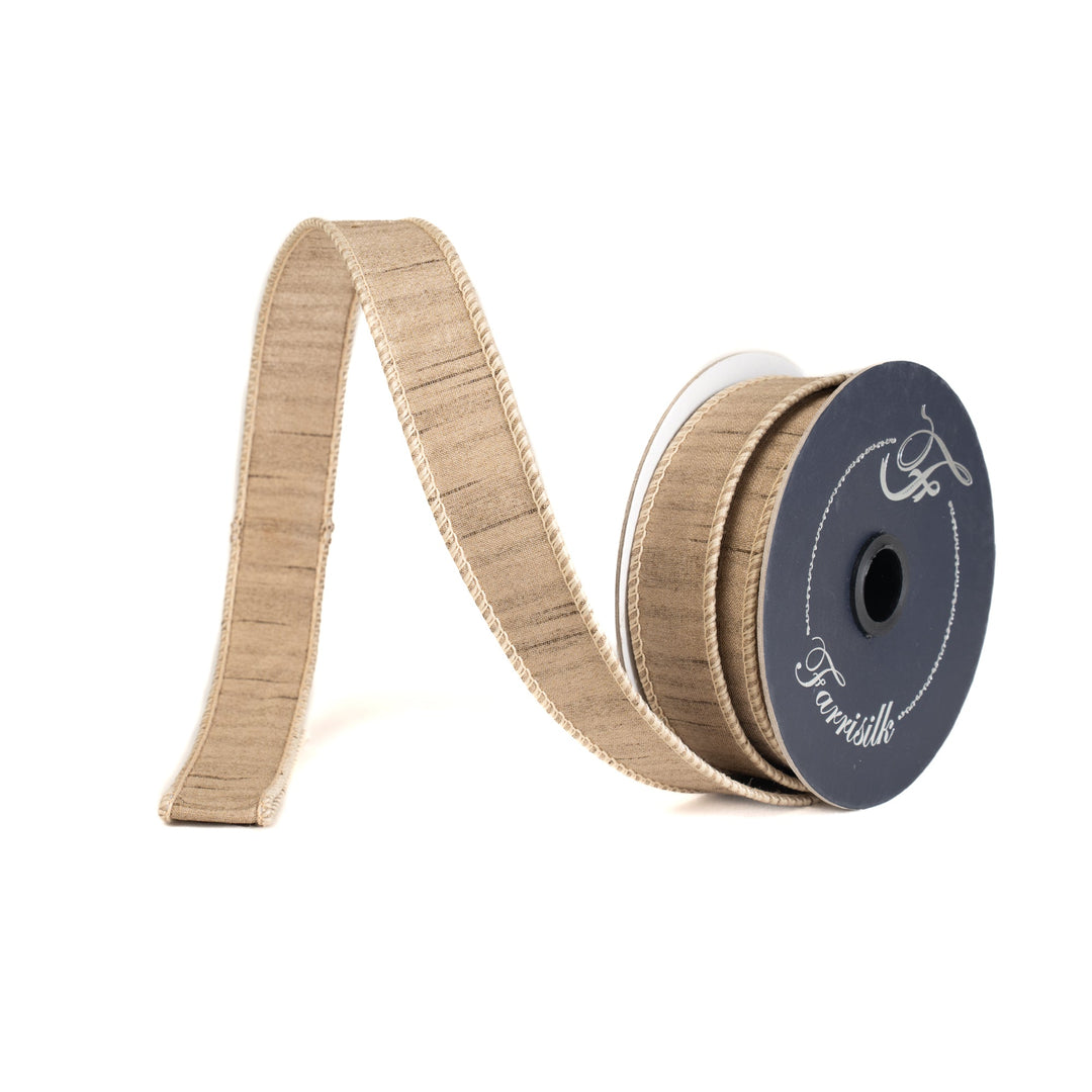 Platinum Shimmering Silk Farrisilk Wired Ribbon - 1" - Greenery MarketRK879 - 51