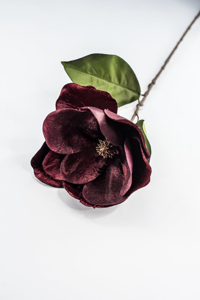 Plum Lux Velvet Magnolia Stem - 29" - Greenery MarketXFS620-PL