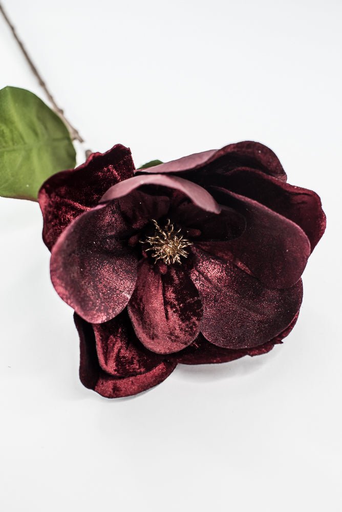 Plum Lux Velvet Magnolia Stem - 29" - Greenery MarketXFS620-PL
