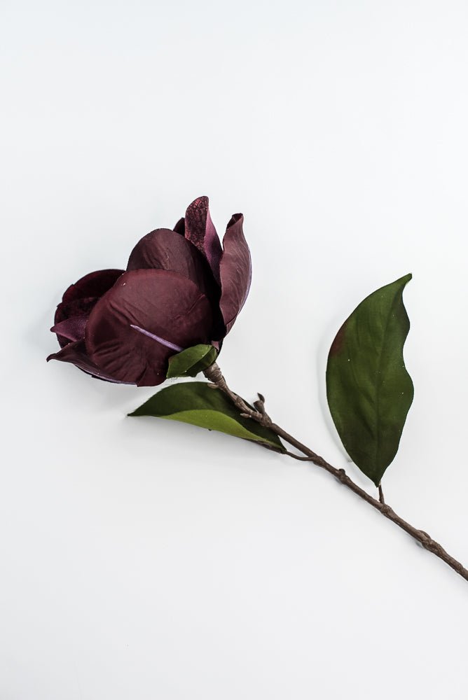 Plum Lux Velvet Magnolia Stem - 29" - Greenery MarketXFS620-PL