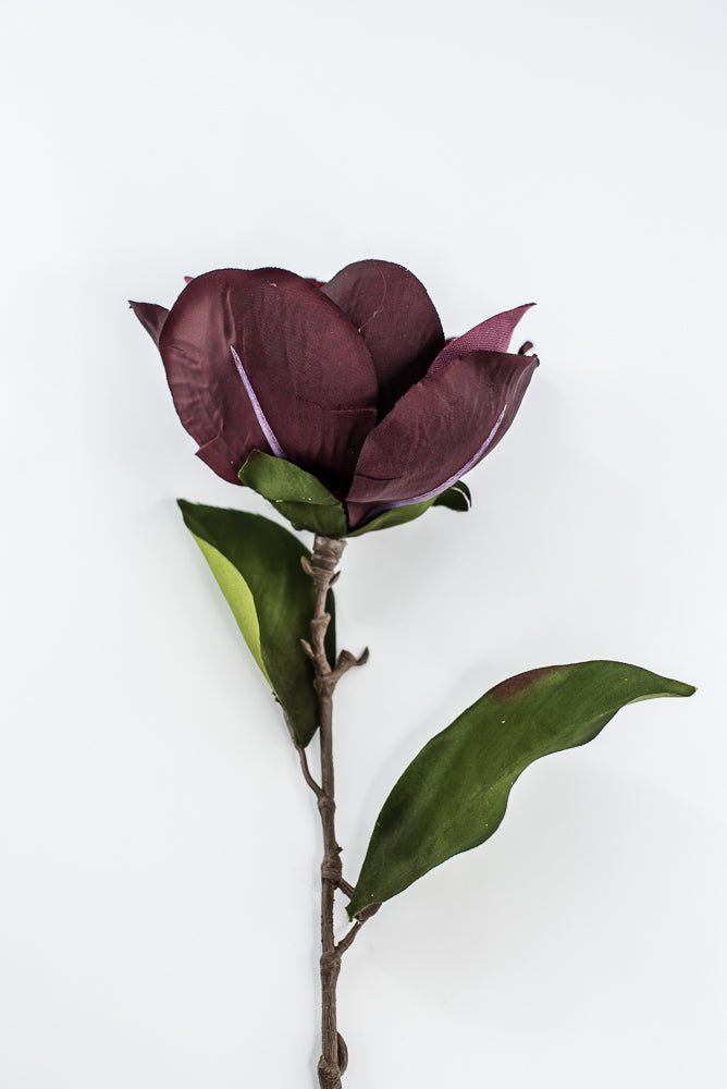 Plum Lux Velvet Magnolia Stem - 29" - Greenery MarketXFS620-PL