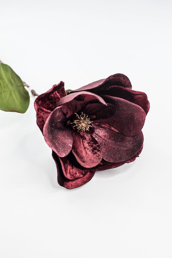Plum Lux Velvet Magnolia Stem - 29" - Greenery MarketXFS620-PL