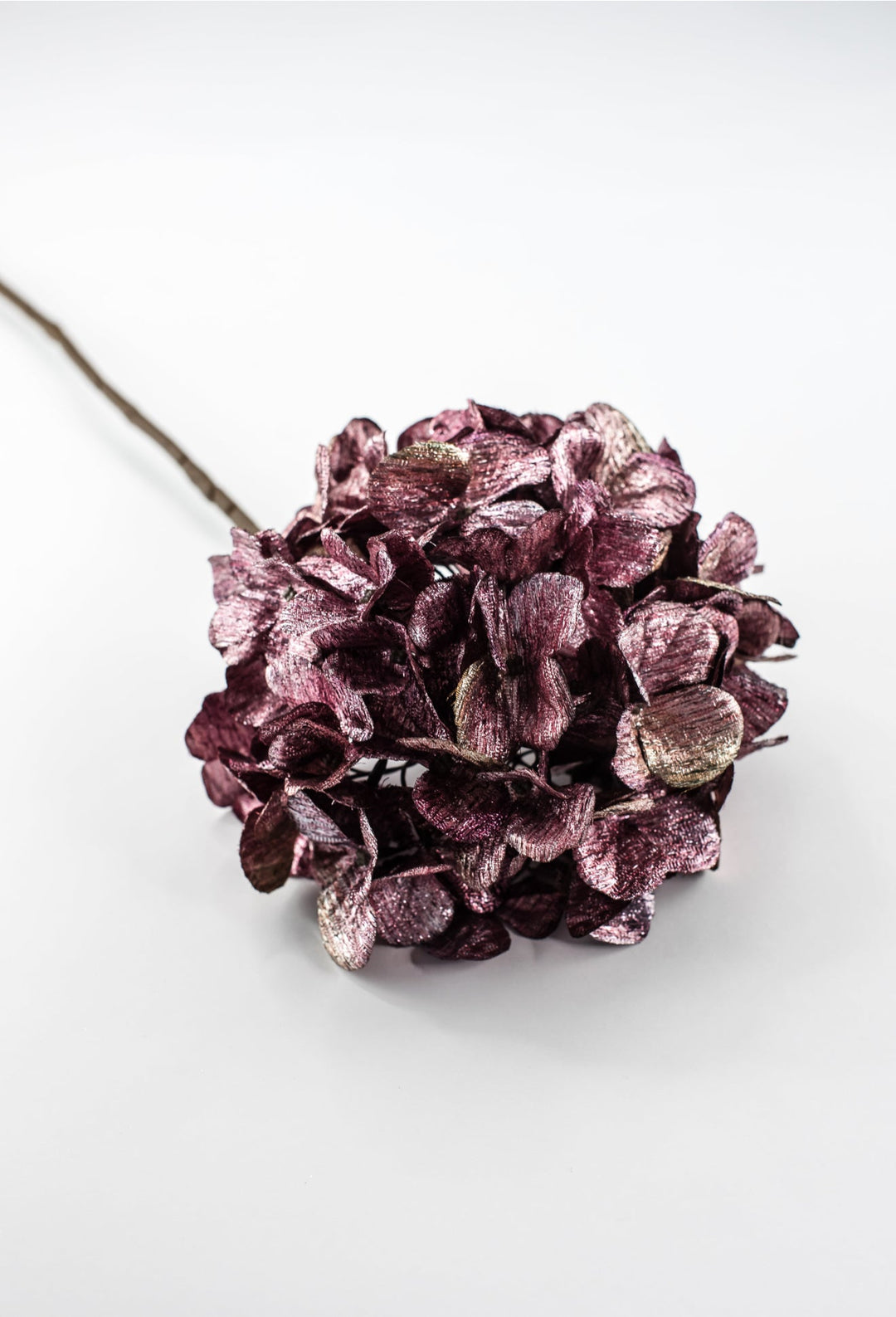 Plum Metallic Hydrangea Spray - 26" - Greenery MarketXFS335-FU