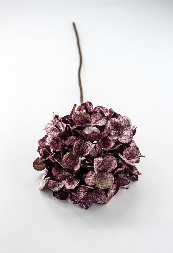 Plum Metallic Hydrangea Spray - 26" - Greenery MarketXFS335-FU