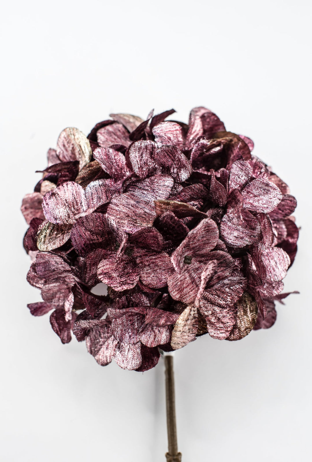 Plum Metallic Hydrangea Spray - 26" - Greenery MarketXFS335-FU