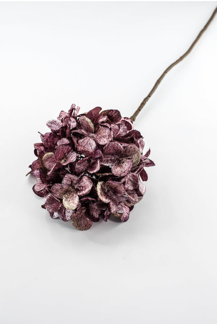 Plum Metallic Hydrangea Spray - 26" - Greenery MarketXFS335-FU