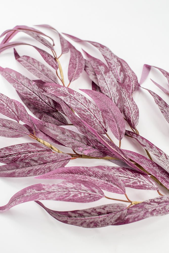 Plum Willow Leaves Eucalyptus Spray - Greenery MarketArtificial Flowers86251PU