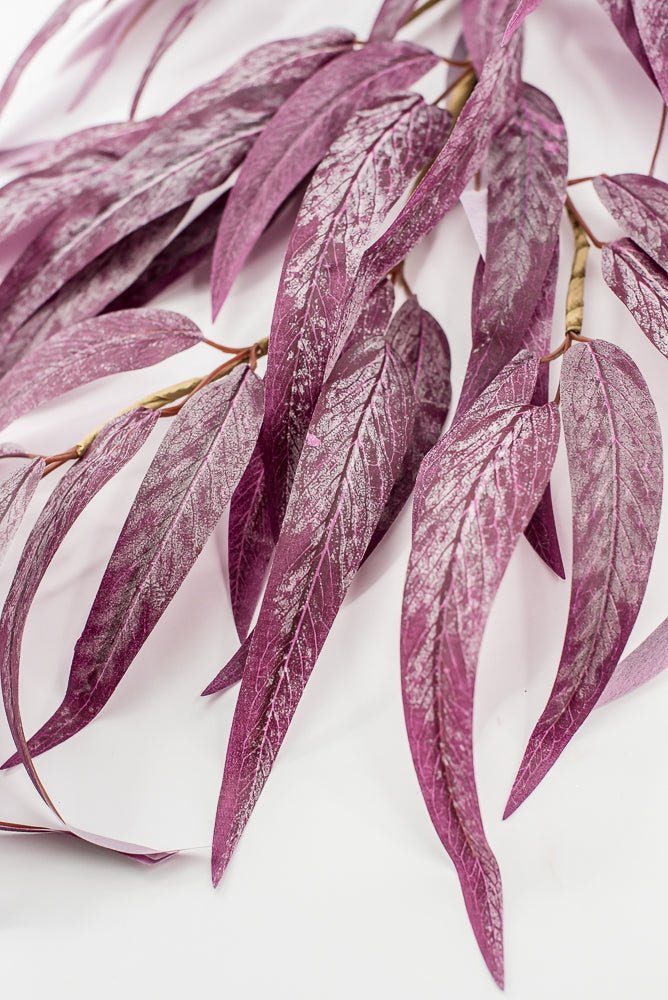 Plum Willow Leaves Eucalyptus Spray - Greenery MarketArtificial Flowers86251PU
