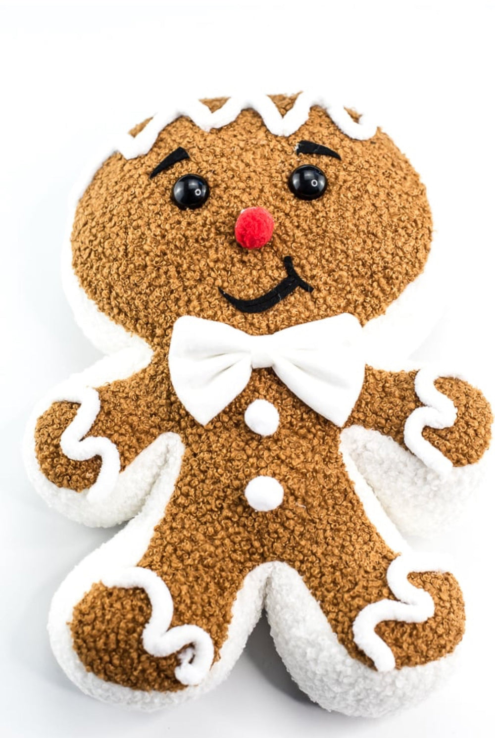 Plush Gingerbread Man With Bow - Greenery MarketHoliday Ornaments86133BN