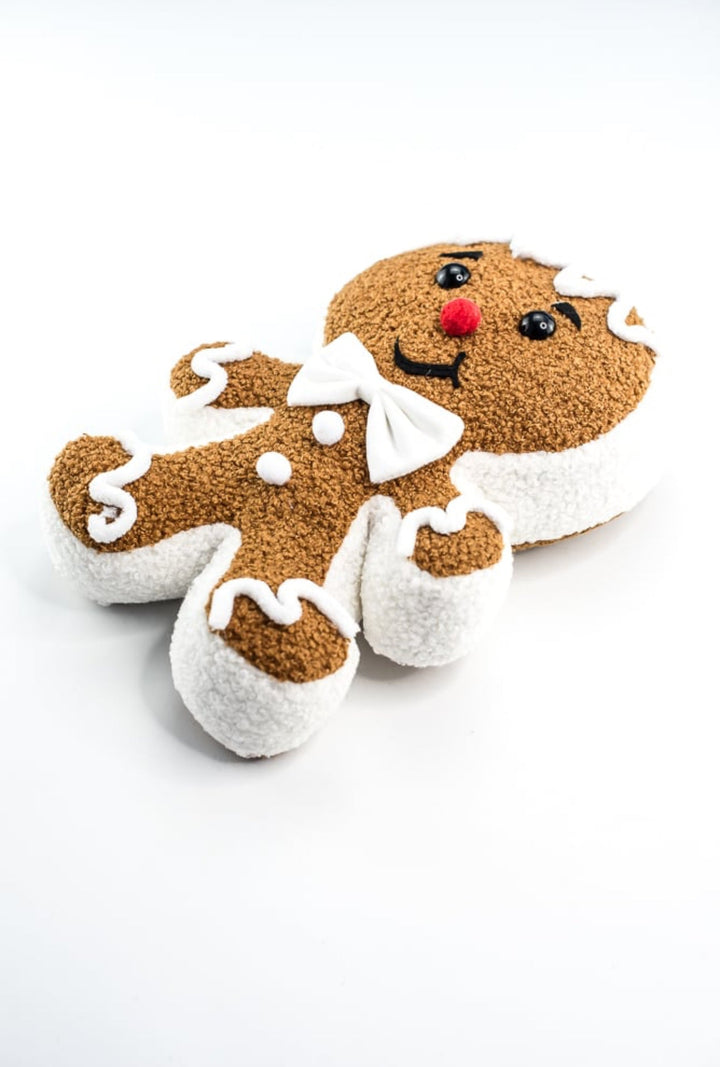 Plush Gingerbread Man With Bow - Greenery MarketHoliday Ornaments86133BN