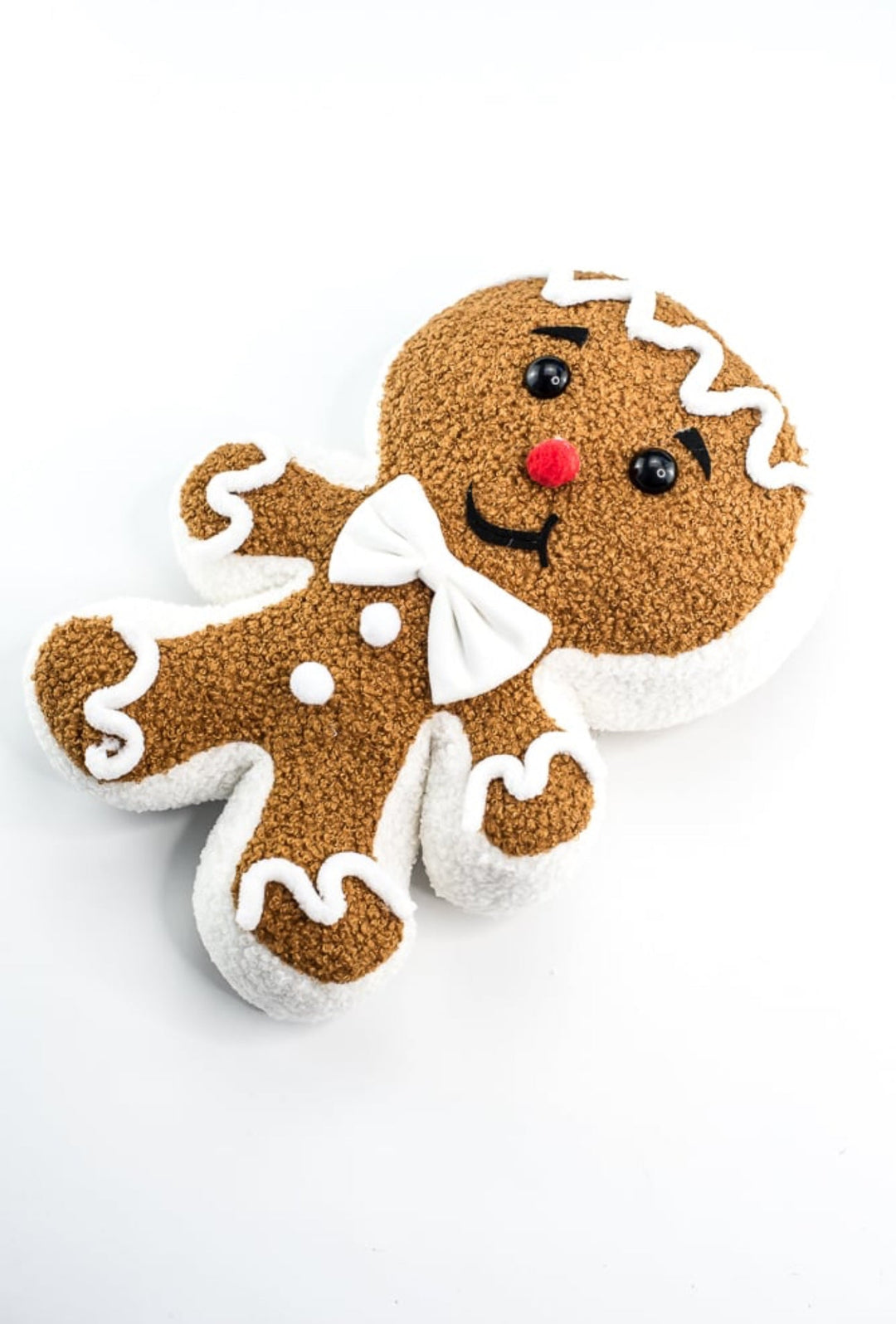 Plush Gingerbread Man With Bow - Greenery MarketHoliday Ornaments86133BN