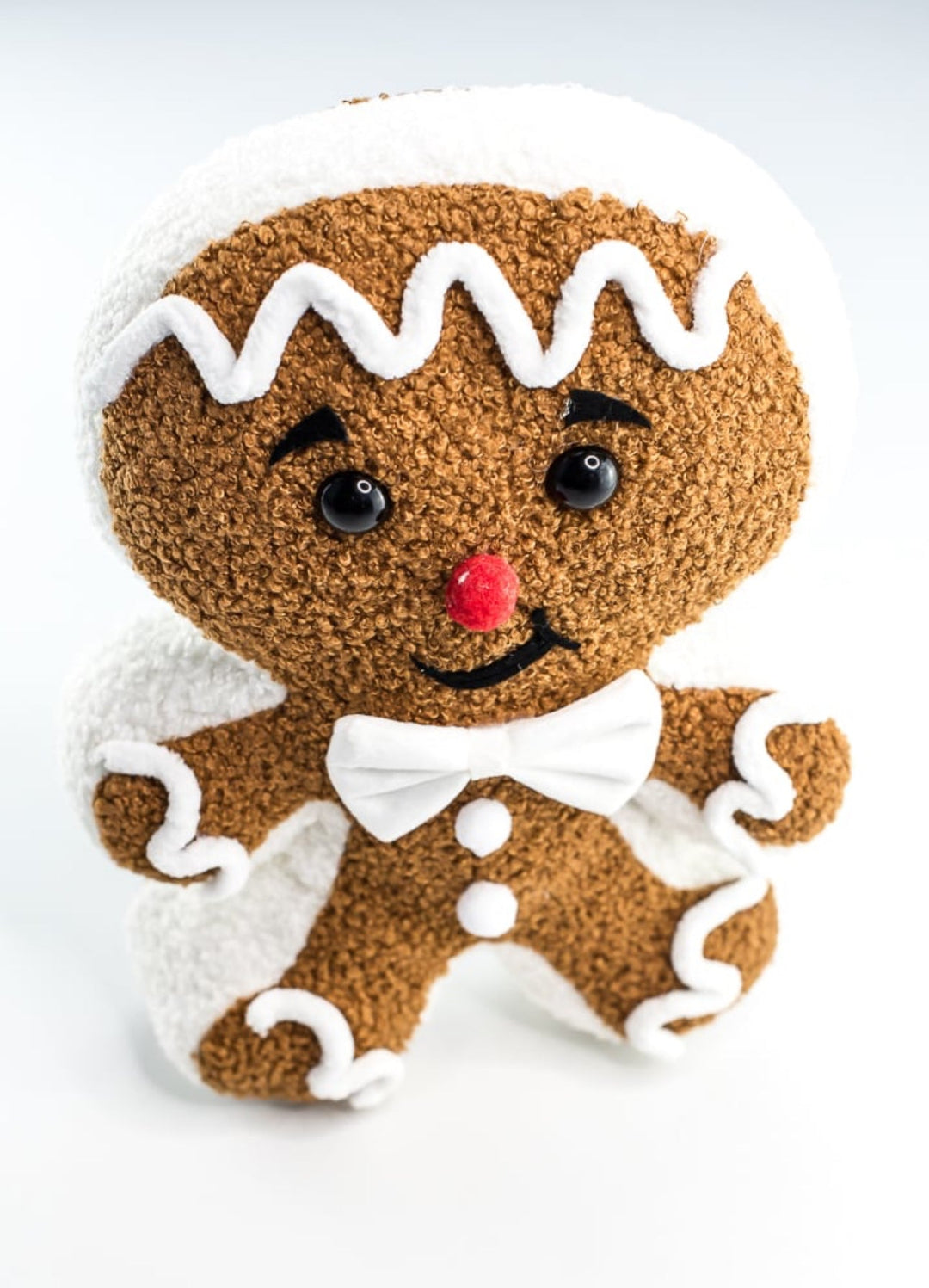Plush Gingerbread Man With Bow - Greenery MarketHoliday Ornaments86133BN