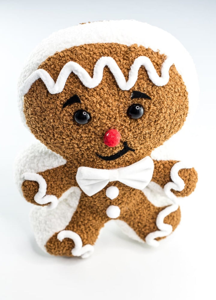 Plush Gingerbread Man With Bow - Greenery MarketHoliday Ornaments86133BN