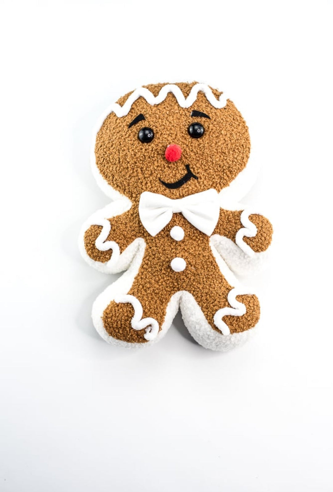 Plush Gingerbread Man With Bow - Greenery MarketHoliday Ornaments86133BN