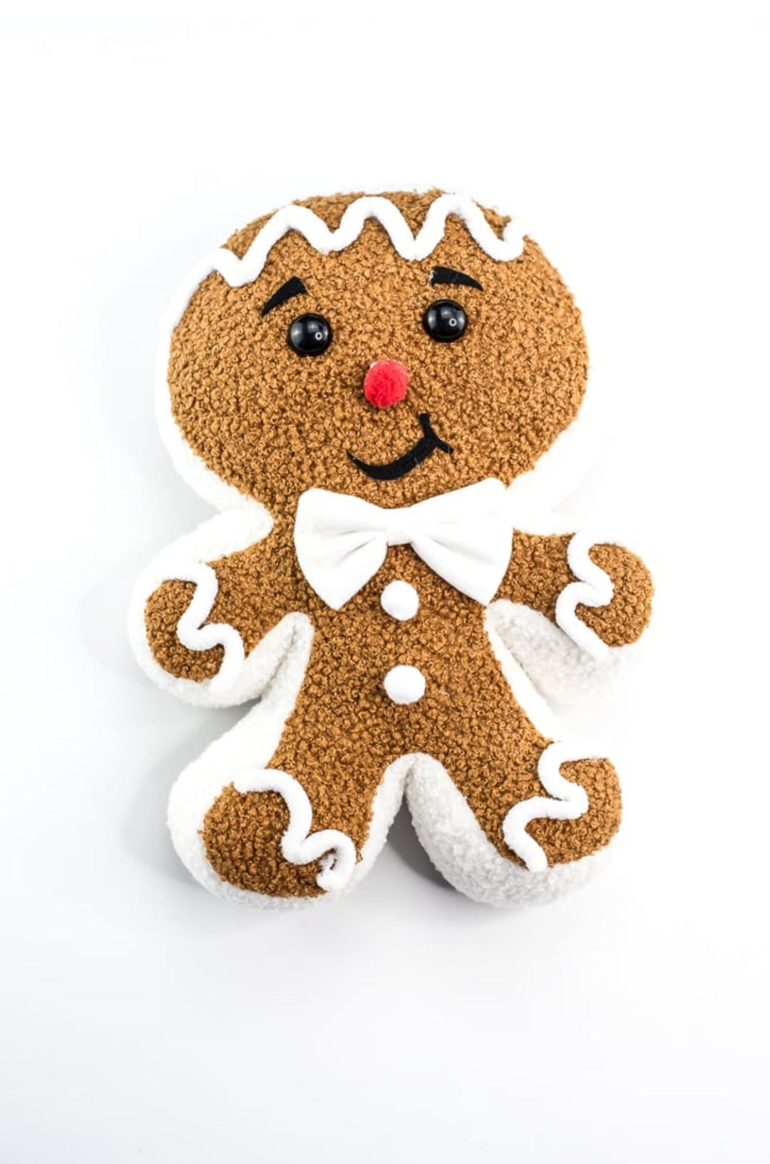 Plush Gingerbread Man With Bow - Greenery MarketHoliday Ornaments86133BN