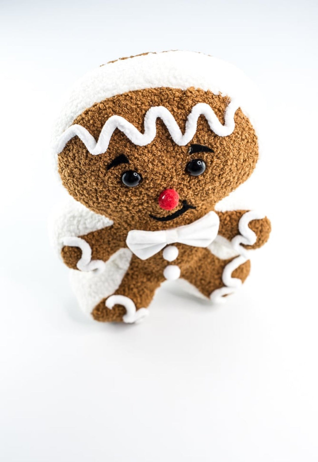 Plush Gingerbread Man With Bow - Greenery MarketHoliday Ornaments86133BN