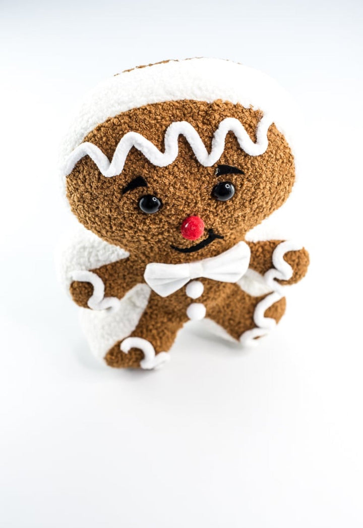 Plush Gingerbread Man With Bow - Greenery MarketHoliday Ornaments86133BN