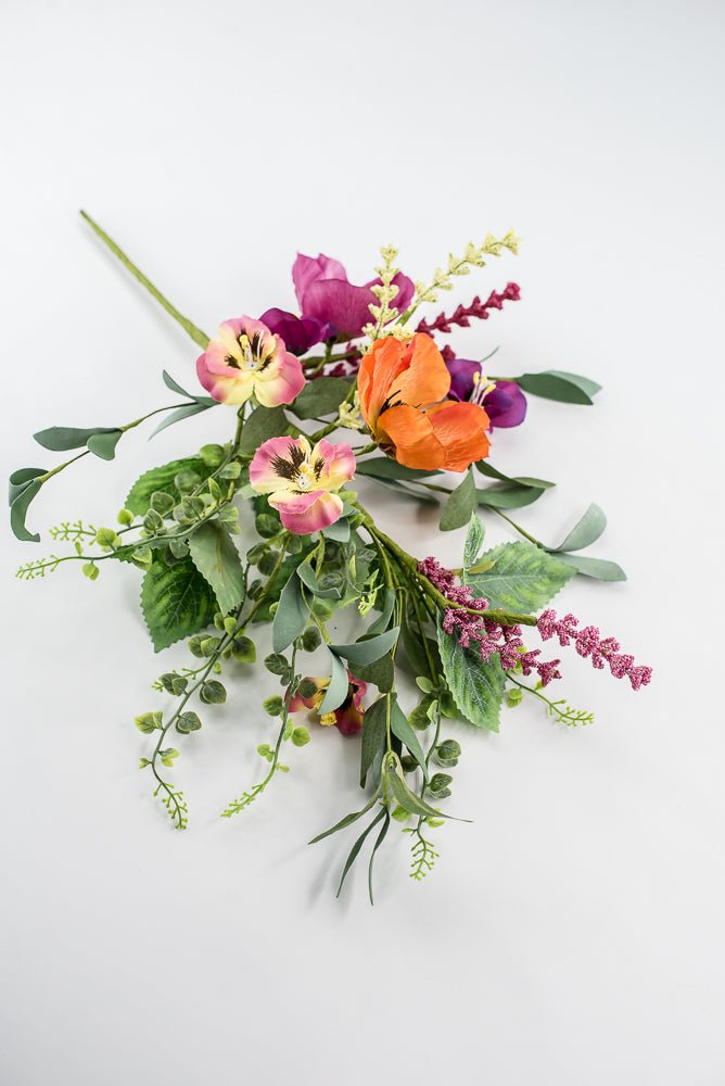 Poppy And Pansy Spray - Greenery Market64905