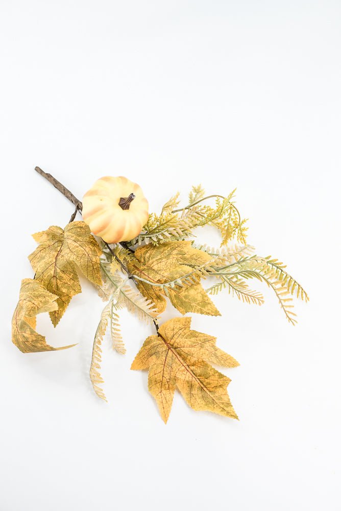 Pumpkin And Greenery Pick - Greenery MarketArtificial Flora65115