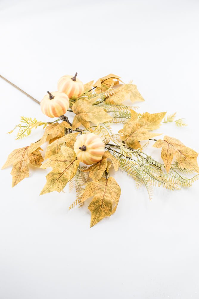 Pumpkin And Greenery Spray - Greenery MarketArtificial Flora65116
